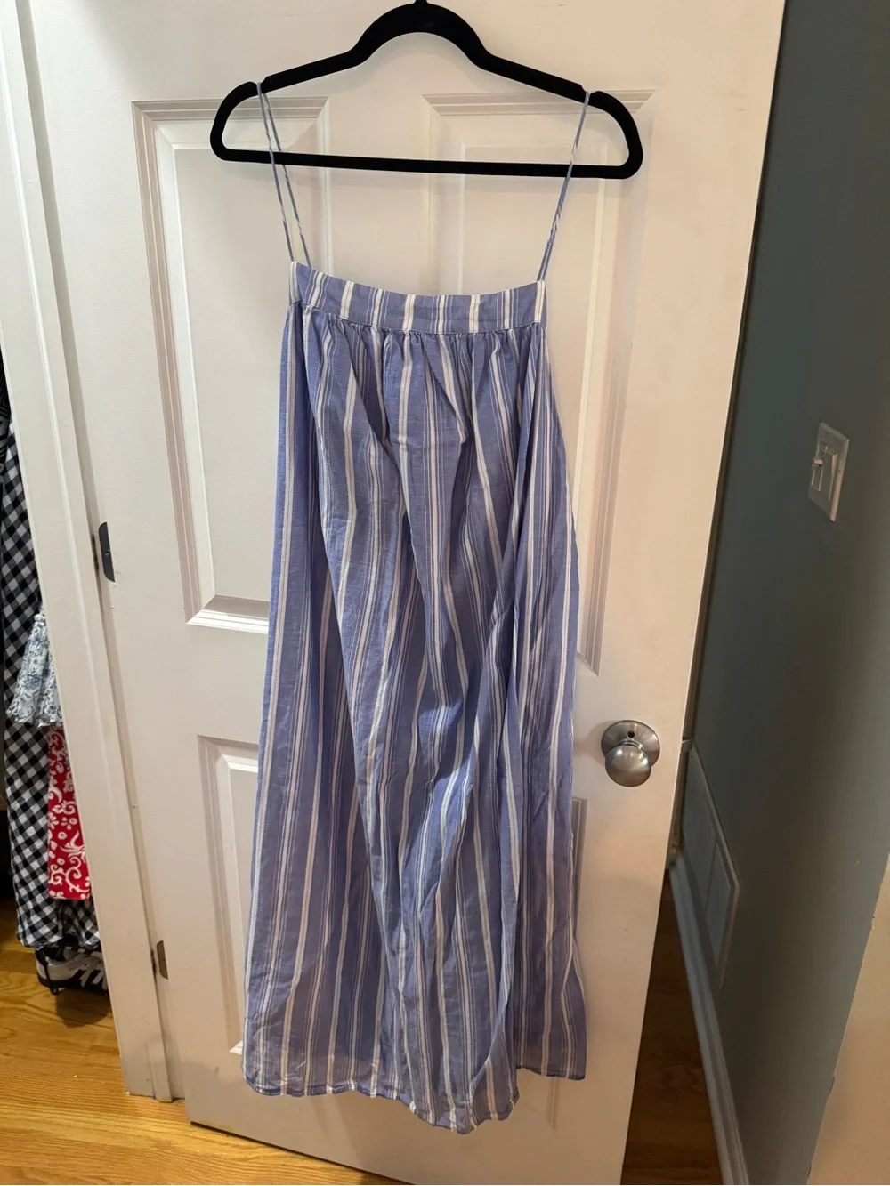 J. Crew Light Blue and White Striped dress